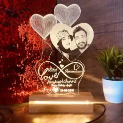 3-Heart Acrylic Sentimental Display
