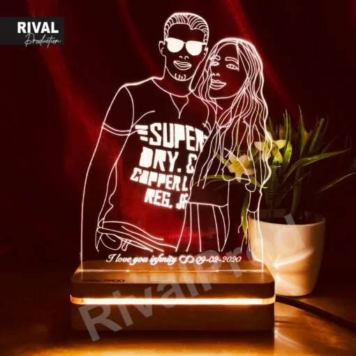 Line Art Photo Lamp